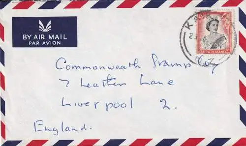 Neuseeland 1956 Brief