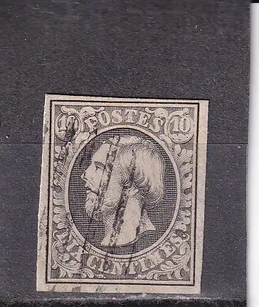 Luxemburg 1852 Nr 1 Zentraler Rund / Vollstempel