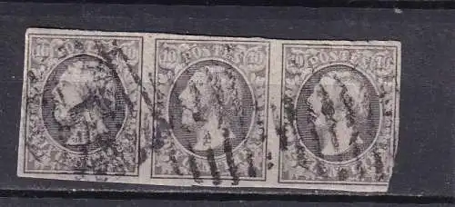 Luxemburg 1852 Nr 1 Zentraler Rund / Vollstempel