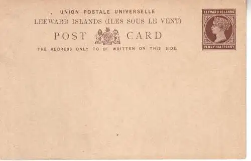 Leeward-Inseln 1891 Nr PK 1 Brief