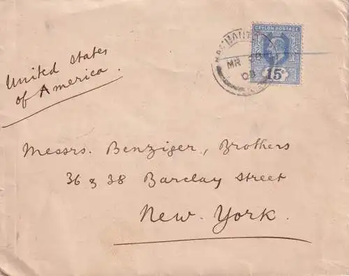 Sri Lanka 1908 Nr 153 Brief