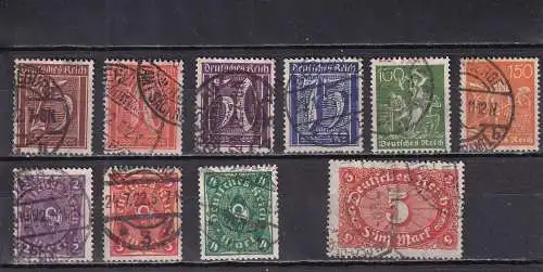 Deutsches Reich 1921 Nr 180-194 ex Gestempelt (Posten)