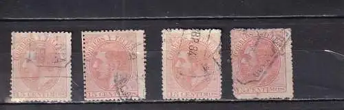 Spanien 1882 Nr 186a 186b Gestempelt (Posten)