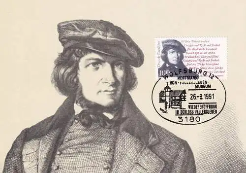 Bundesrep. Deutschland Nur Hauptgebiet 1991 Nr 1555 Maximumkarte