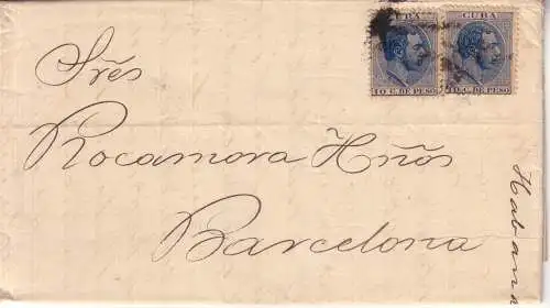 Kuba Span. Bes. 1888 Nr 51 x2 Brief