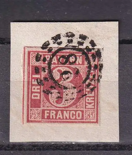 Altdeutschland Bayern 1862 Nr 9 Briefstück