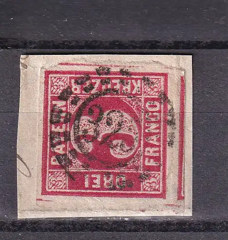 Altdeutschland Bayern 1862 Nr 9 Briefstück