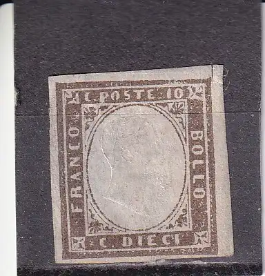 Italien 1855-62 Nr Sardinien 11 Ohne Gummierung (*)