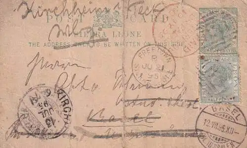 Sierra Leone 1895 Nr 12+PK 5 Brief