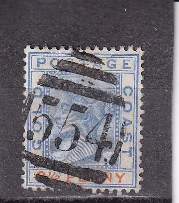 Goldküste 1891 Nr 11 Zentraler Rund / Vollstempel