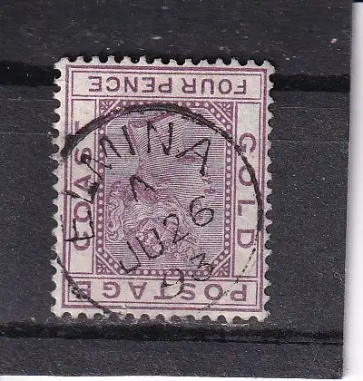 Goldküste 1885 Nr 13 Zentraler Rund / Vollstempel