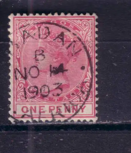 Lagos 1885 Nr 13 Zentraler Rund / Vollstempel