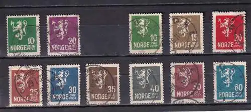 Norwegen 1922-1926 Nr 105-132 ex Gestempelt (Posten)
