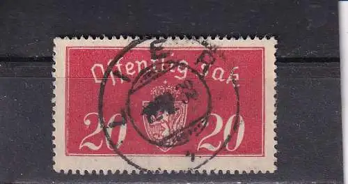 Norwegen Dienstmarken 1937 Nr D26 Zentraler Rund / Vollstempel