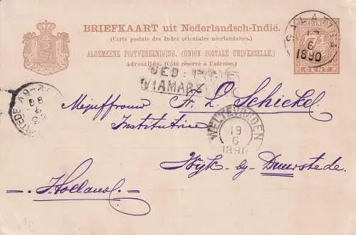 Niederländisch-Indien 1890 Nr PK 9 Brief