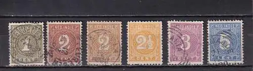 Niederländisch-Indien 1883 Nr 17-22 ex Gestempelt (Posten)