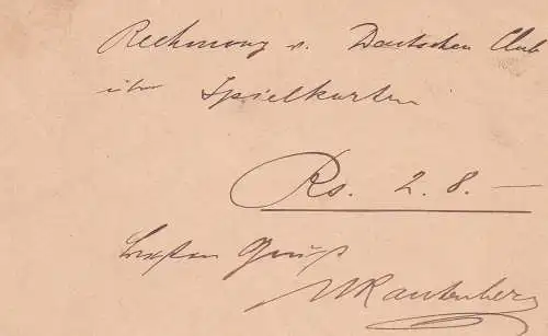 Sansibar 1899 Nr PK 5 Brief