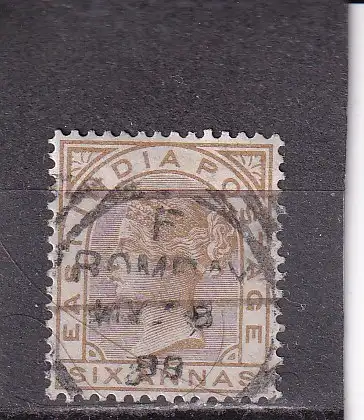 Indien 1876 Nr 28 Zentraler Rund / Vollstempel