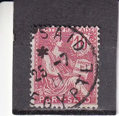 Franz. Post im Ausland 1902 Nr 23 Rundstempel (Datum und/oder Ort klar)