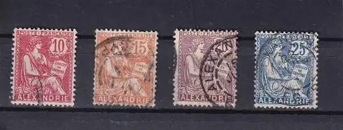 Franz. Post im Ausland 1902 Nr 21-24 Gestempelt (Posten)