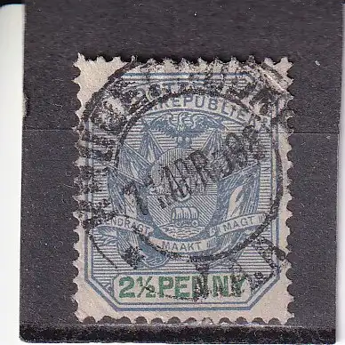 Südafrikan. Staaten Transvaal 1896 Nr 51 Zentraler Rund / Vollstempel