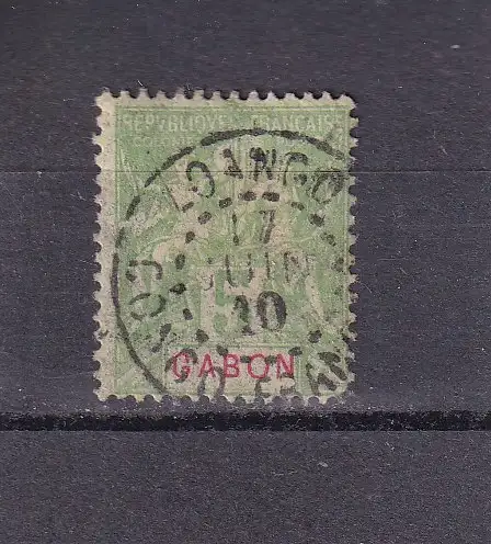 Gabun 1910 Nr 19 Zentraler Rund / Vollstempel