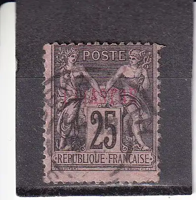 Franz. Post im Ausland 1886 Nr 4 Zentraler Rund / Vollstempel