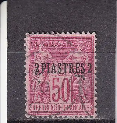 Franz. Post im Ausland 1890 Nr 5 Zentraler Rund / Vollstempel