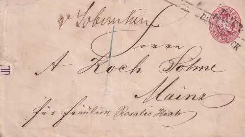 Altdeutschl. Preussen 1863 Nr U 26A Brief