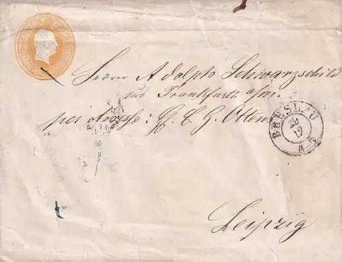 Altdeutschl. Preussen 1853 Nr U 3B Brief