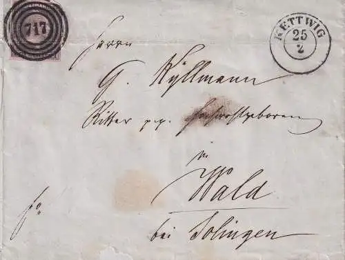 Altdeutschl. Preussen 1851 Nr 2d Brief