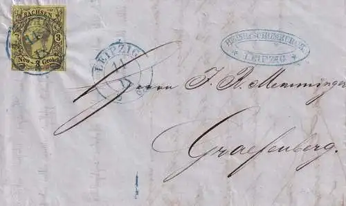 Altdeutschl. Sachsen 1856 Nr 10 Brief