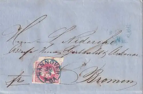 Altdeutschl. Hannover 1864 Nr 23 Brief