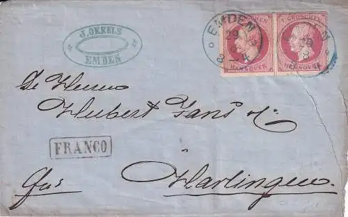 Altdeutschl. Hannover 1864 Nr 23 Brief