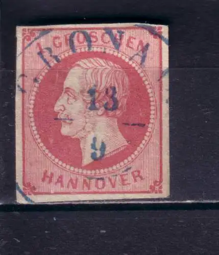 Altdeutschl. Hannover 1859 Nr 14 Zentraler Rund / Vollstempel