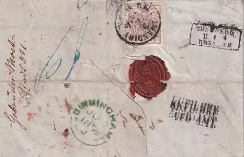 Österreich 1855 Nr 4Y Brief