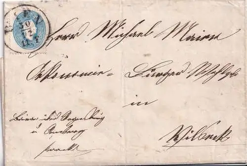 Österreich 1862 Nr 22 Brief