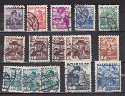 Österreich 1934 Nr 567-581 ex Gestempelt (Posten)