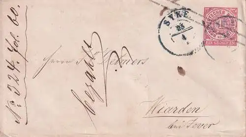 Altdeutschl. Hannover 1869 Nr NDB U1A Brief