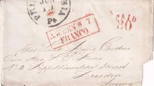 Altdeutschl. Preussen 1858 Brief