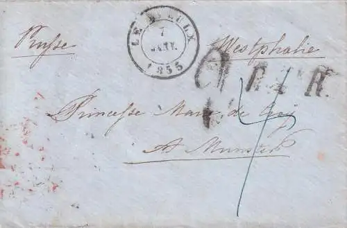 Belgien 1855 Brief