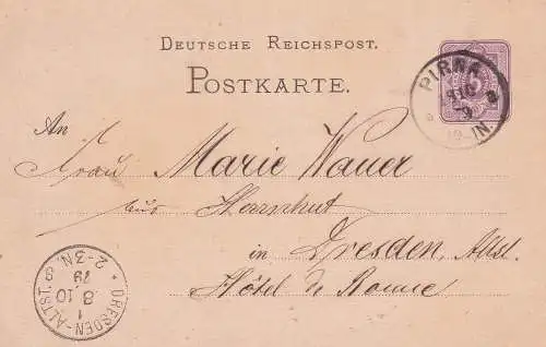 Deutsches Reich 1876 Nr PK 5 Brief