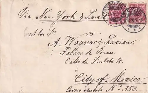 Deutsches Reich 1895 Nr 47 Paar Brief