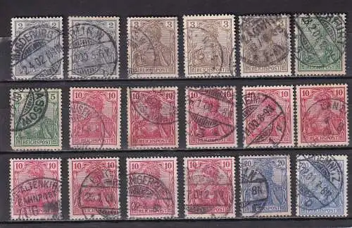 Deutsches Reich 1900 Nr 53-57 Gestempelt (Posten)