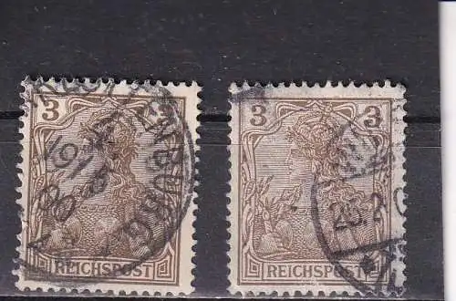 Deutsches Reich 1900 Nr 54 a +b Rundstempel (Datum und/oder Ort klar)