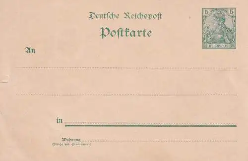 Deutsches Reich 1900 Nr PK 44 Brief