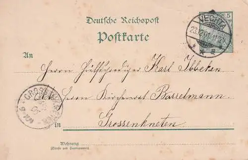 Deutsches Reich 1900 Nr PK 45 Brief