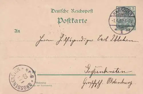 Deutsches Reich 1900 Nr PK 45 Brief