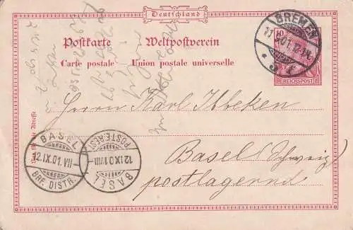 Deutsches Reich 1900 Nr PK 46 Brief