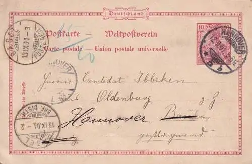 Deutsches Reich 1900 Nr PK 46 Brief